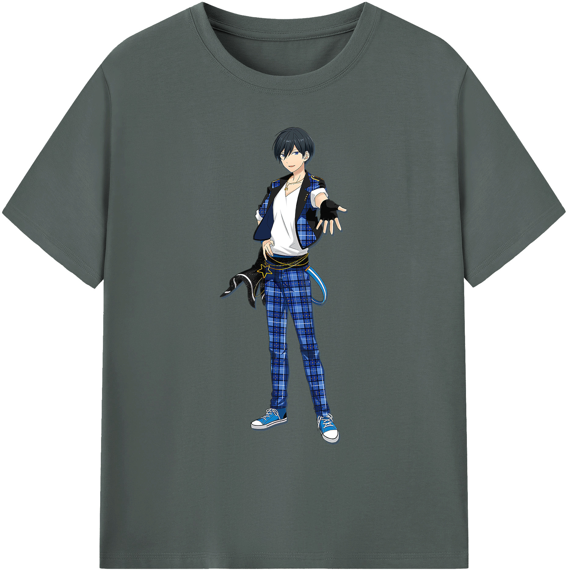 （画像用） あんさんぶるスターズ! Ensemble Stars 綿100％ メンズ半袖Tシャツ｜肌触りやわらか＆通気性